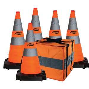 28" H.D. Collapsible Safety Cone 5-Pack